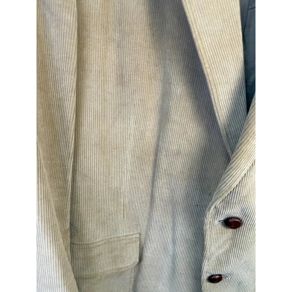 Vintage Corduroy Sport Coat Blazer Cotton Lined Classic Menswear 44L